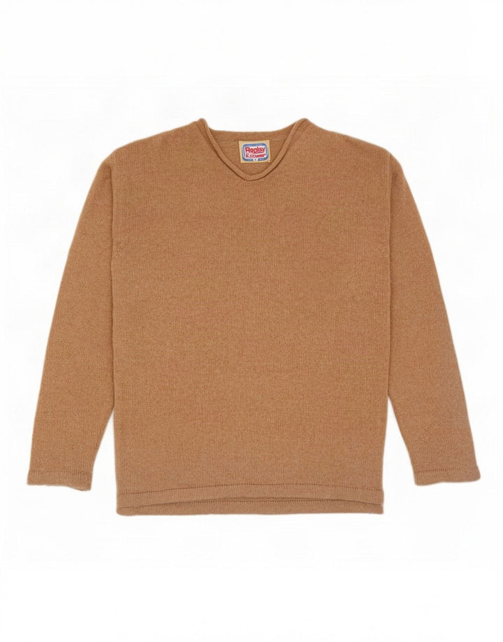 Replay Pull Col V Homme Petit Laine Beige