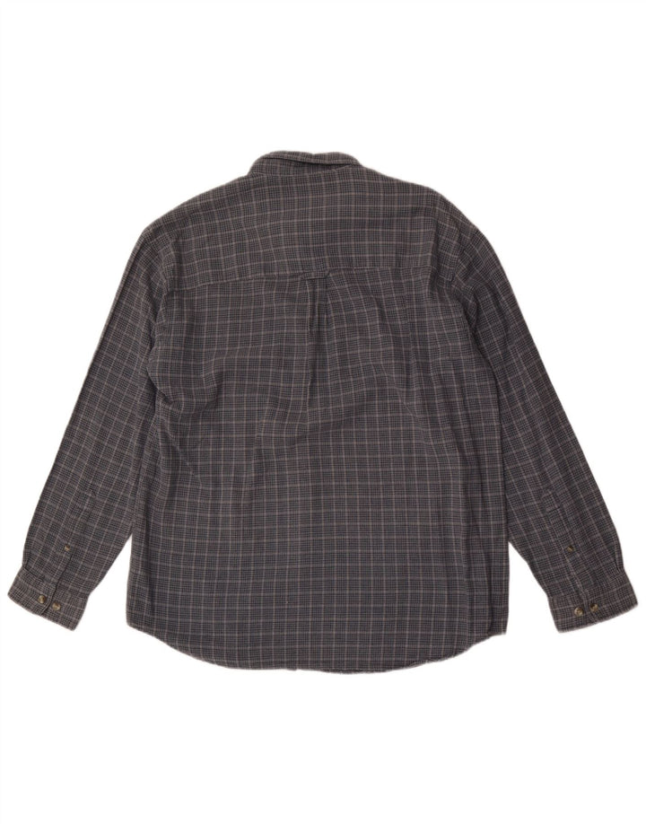 Columbia Chemise en flanelle pour homme, grand carreaux en coton bleu