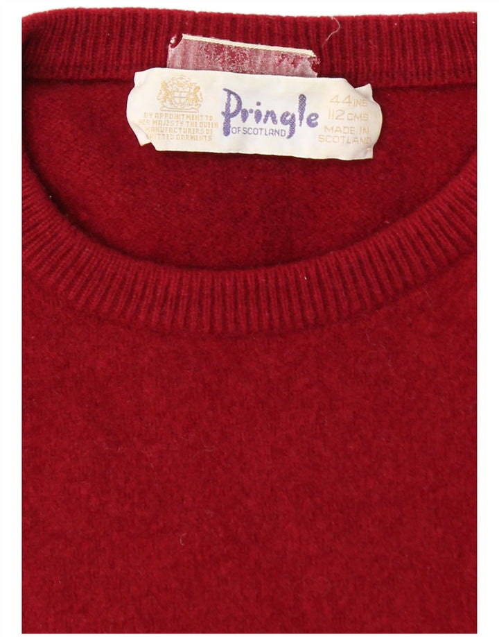 Pringle Pull à col rond pour homme IT 44 XS Rouge