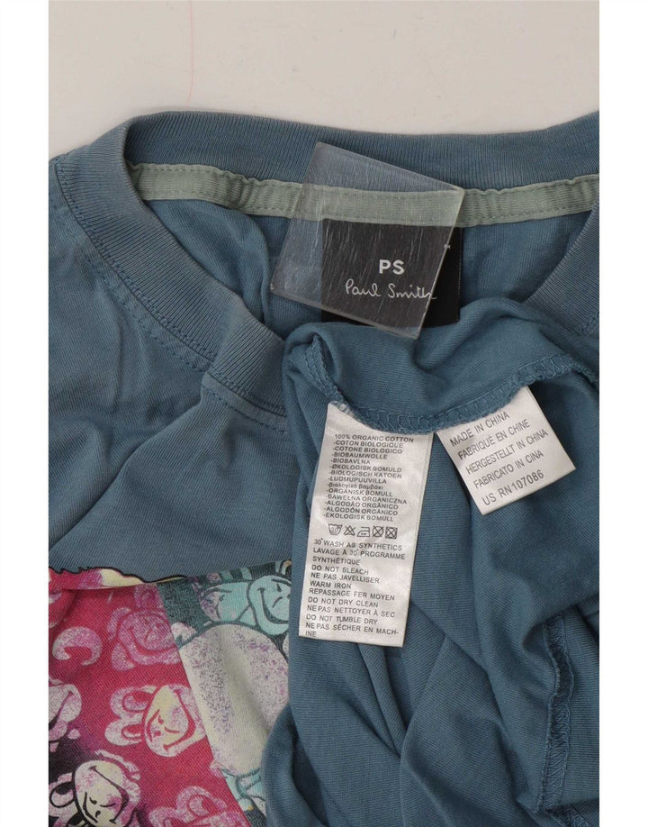 Paul Smith T-Shirt Graphique Homme Bleu Moyen Coton