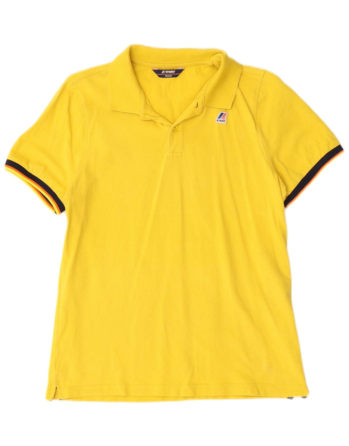 K-Way Polo Homme Coton Rayé Jaune Moyen