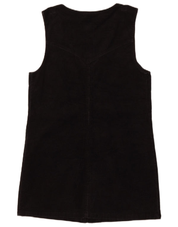Tommy Hilfiger Robe en velours côtelé sans manches pour femme UK 10 Petit coton noir