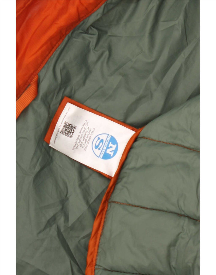 North Sails Veste matelassée à capuche pour homme UK 40 Large Orange Polyester