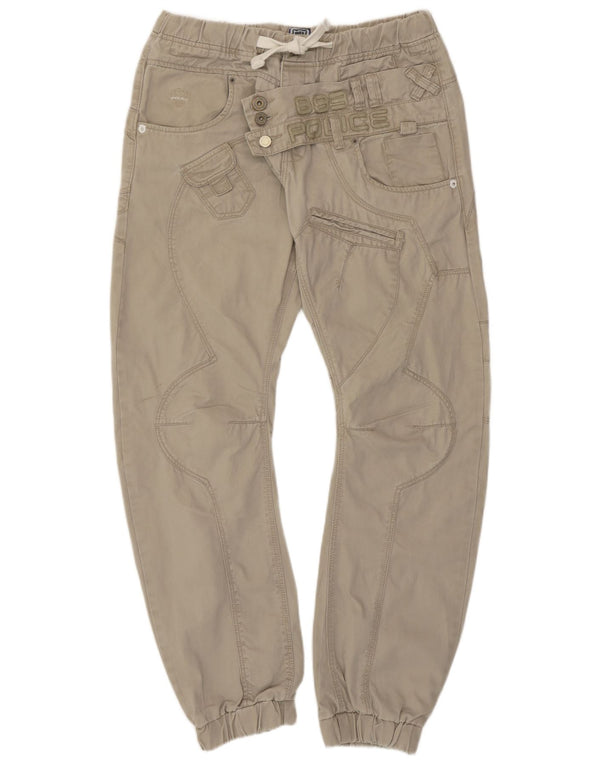 883 Police Pantalon cargo de jogging graphique pour homme W34 L30 Coton beige