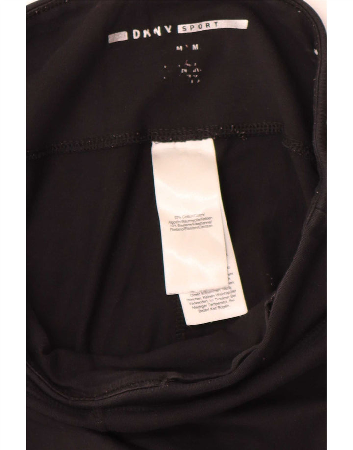 Dkny Leggings graphiques pour femmes UK 14 coton noir moyen