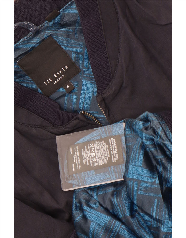 Ted Baker Veste Bomber Femme Taille 5 XL Bleu Marine Polyester