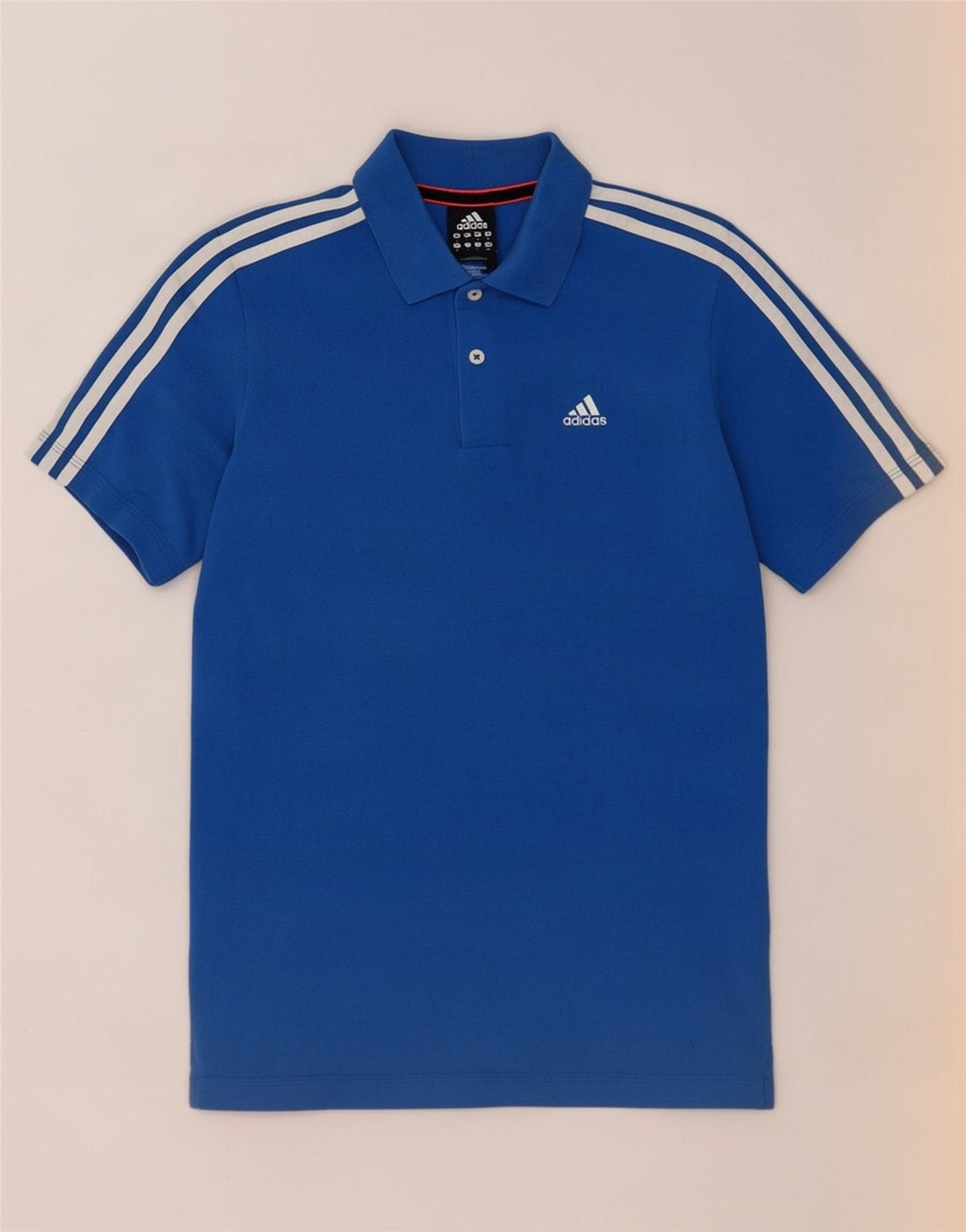 Adidas Hommes Climalite Polo Petit Bleu Coton