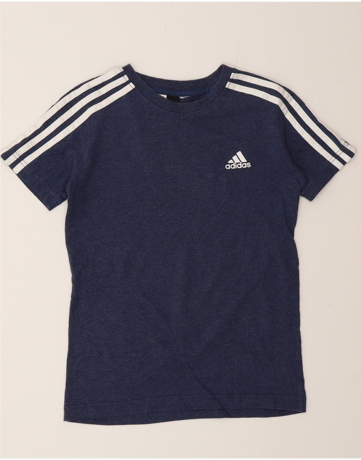 Adidas T-Shirt Top Garçon 9-10 Ans Bleu Marine