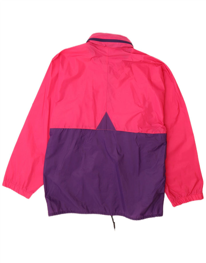 K-Way Veste de pluie à capuche pour homme UK 40 Large Rose Colorblock Polyamide