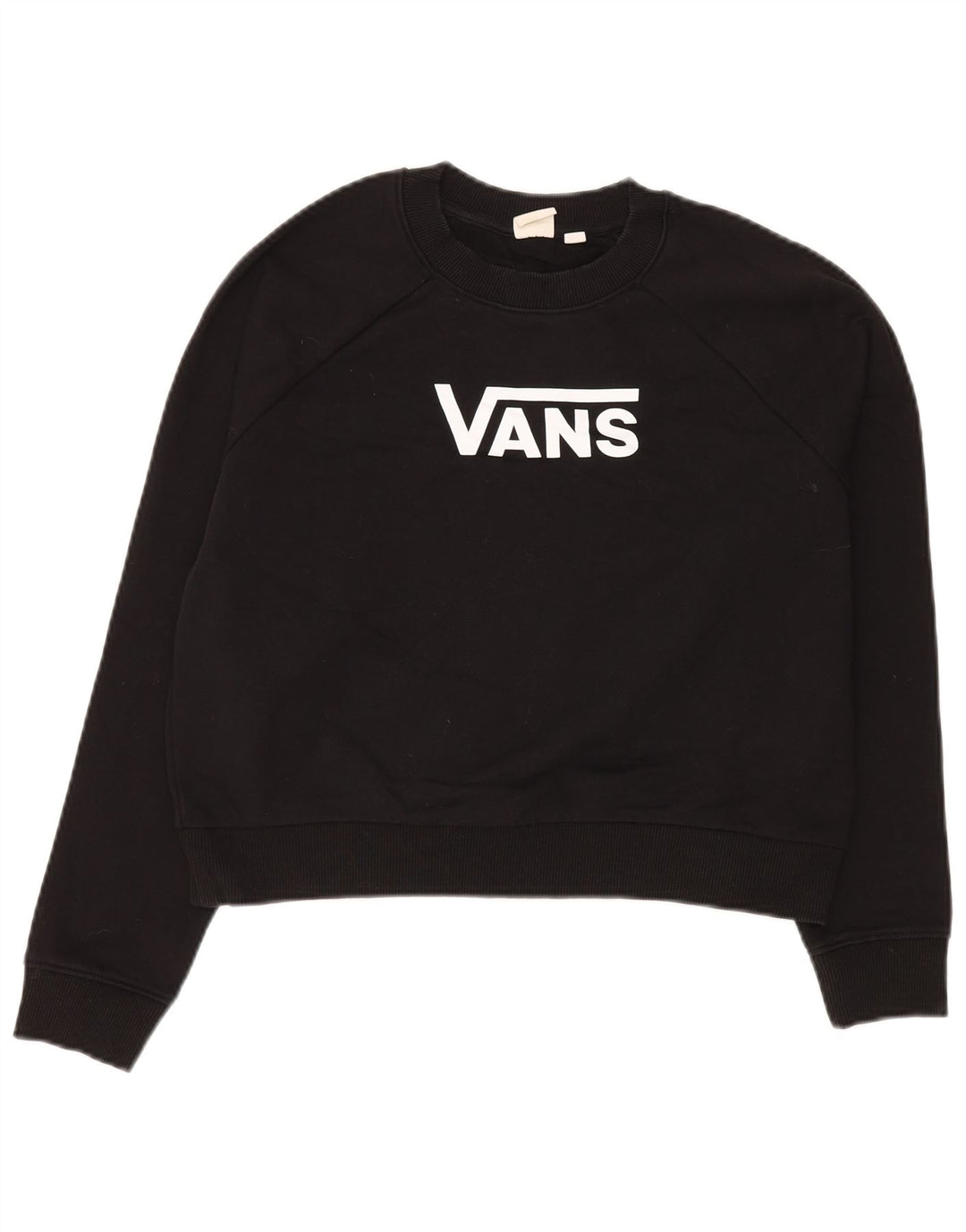 VANS Sweat-shirt court surdimensionné pour femme UK 10 Petit Noir
