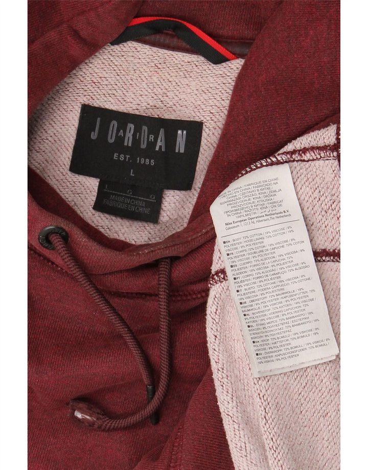 JORDAN Pull à capuche pour homme en coton marron grand