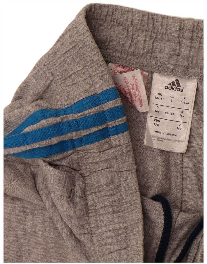 Adidas Short de Sport Graphique Garçon 13-14 Ans Gris Coton