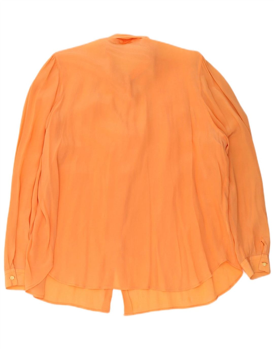 vintage Femmes Coupe décontractée Voir à travers chemise Blouse EU 40 Orange moyen