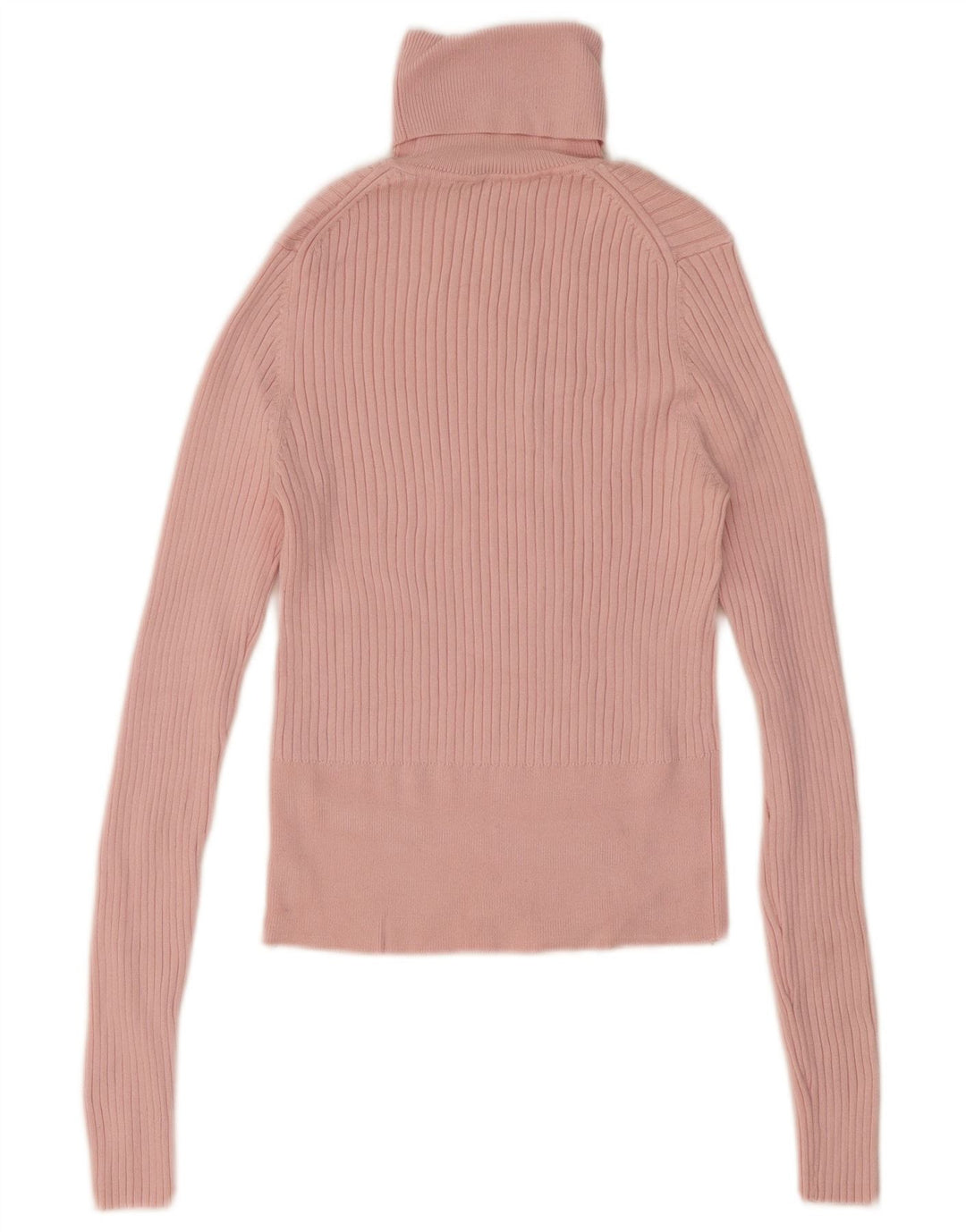 Zara Haut court à col roulé pour femme UK 12 Viscose rose moyen