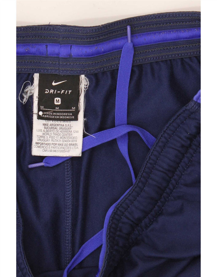 Pantalon de survêtement Nike Dri Fit pour homme en polyester color block bleu marine moyen