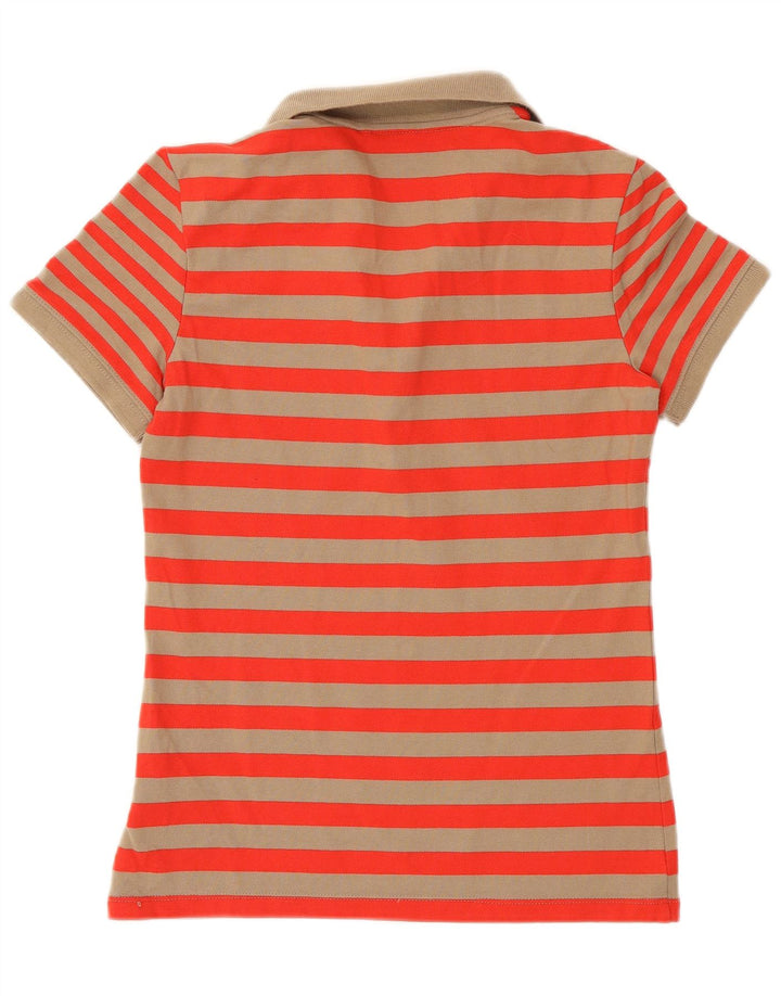 Polo Nike Femme UK 10/12 Rayé Rouge Moyen