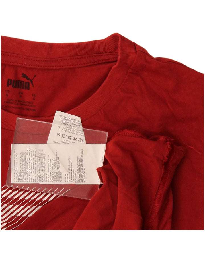Puma T-Shirt Graphique Homme Petit Rouge Coton