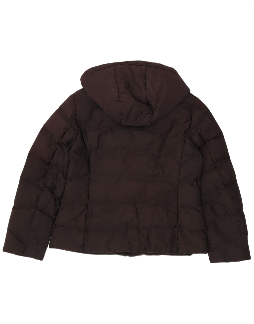 Zara Veste matelassée à capuche pour femme UK 16 Large Noir Polyester