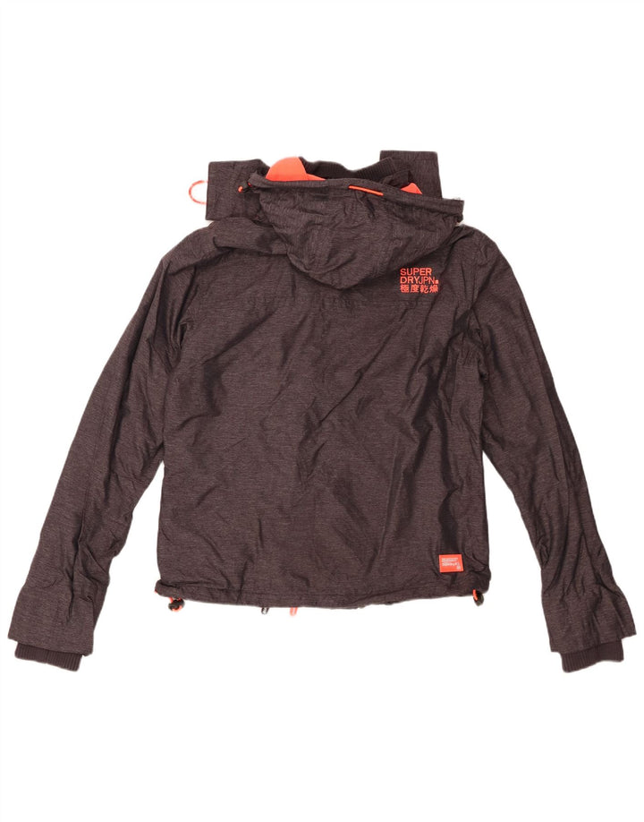 SUPERDRY Veste coupe-vent à capuche Windcheater pour femme UK 12 Gris moyen