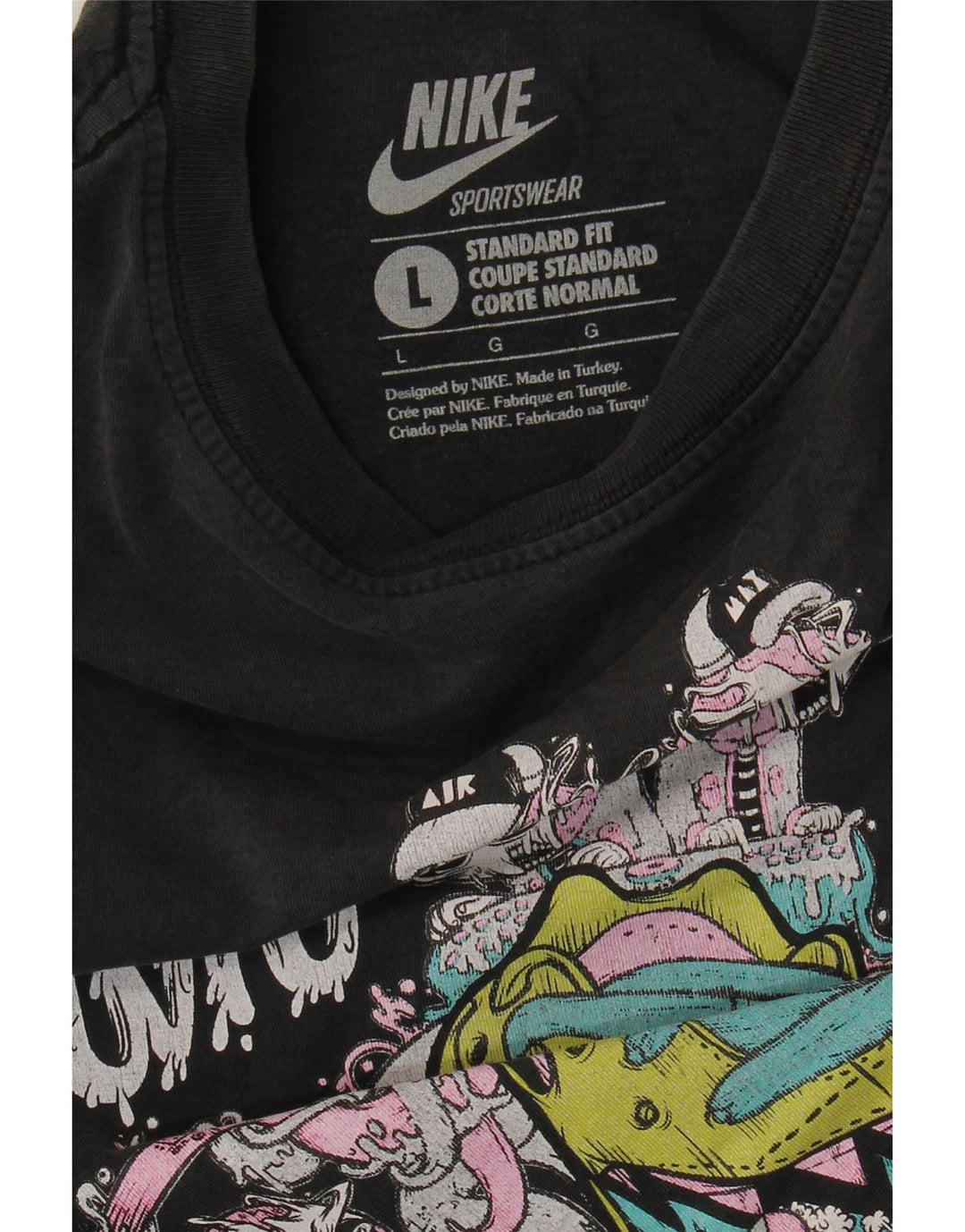 Nike T-shirt graphique coupe standard pour homme, grand, noir