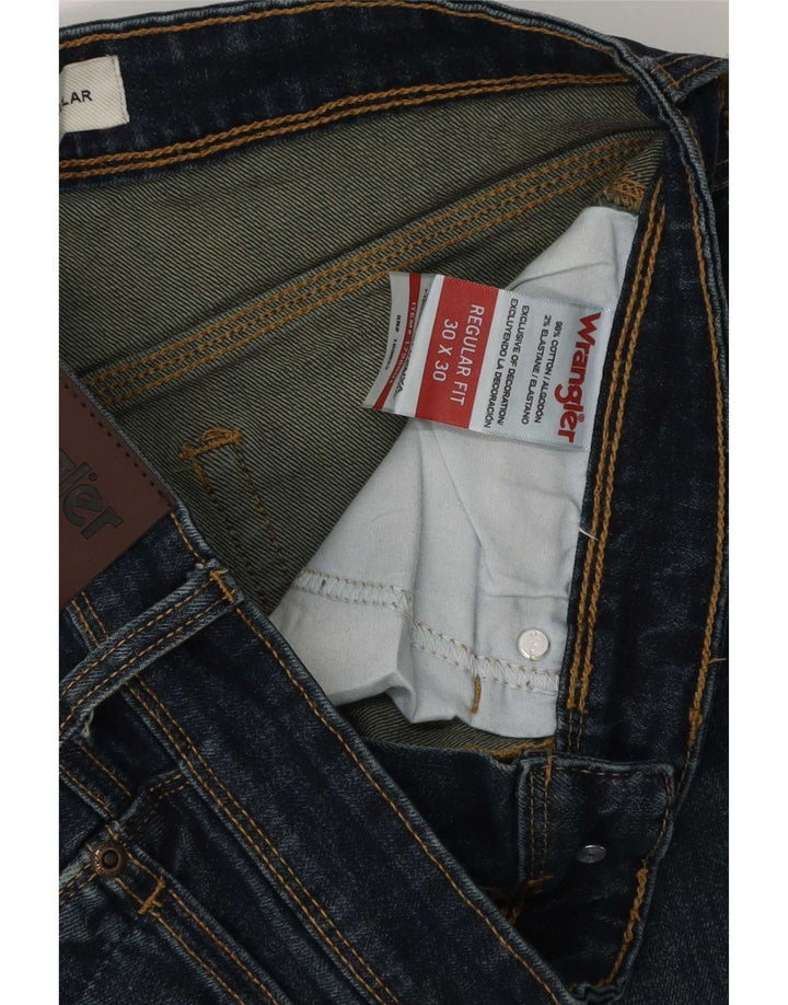 Wrangler Jean droit coupe droite W30 L30 pour homme en coton bleu