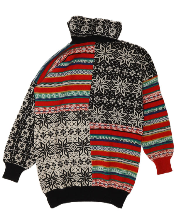Jungle Kenzo Pull col roulé pour femme UK 16 Large Multicolore Retr