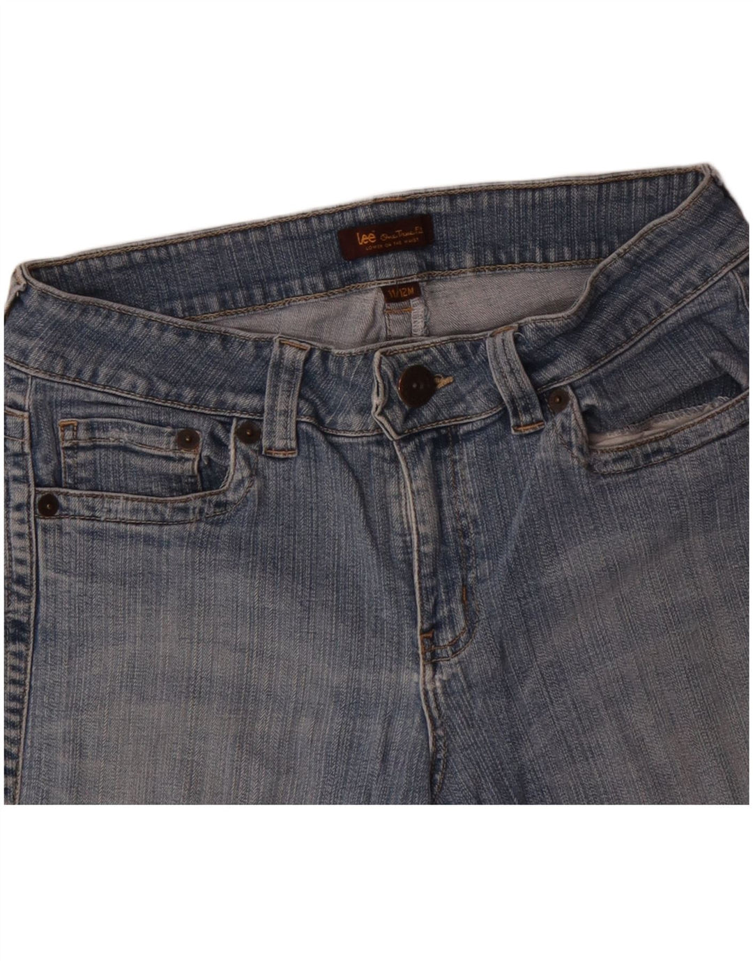 LEE Short en jean pour femme US 11/12 Large W32 Bleu Coton