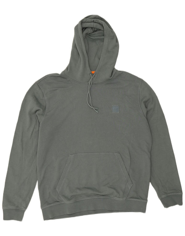Hugo Boss Pull à capuche XL en coton vert pour homme