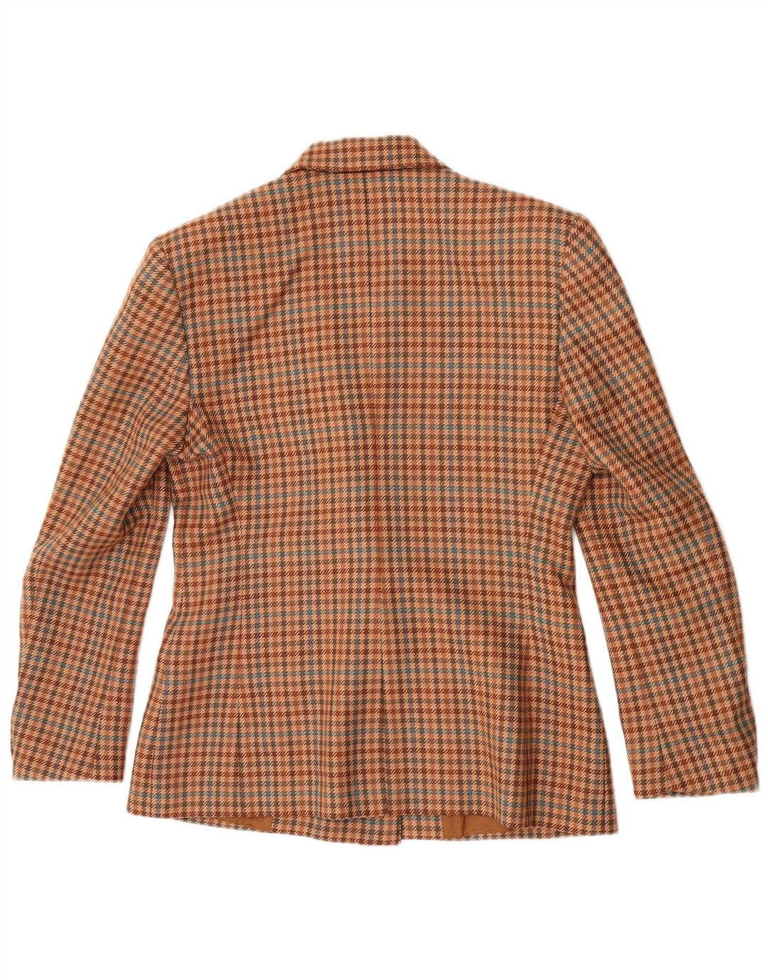 Veste Blazer Double Boutonnage Femme Vintage IT 42 Pied De Poule Brun Moyen