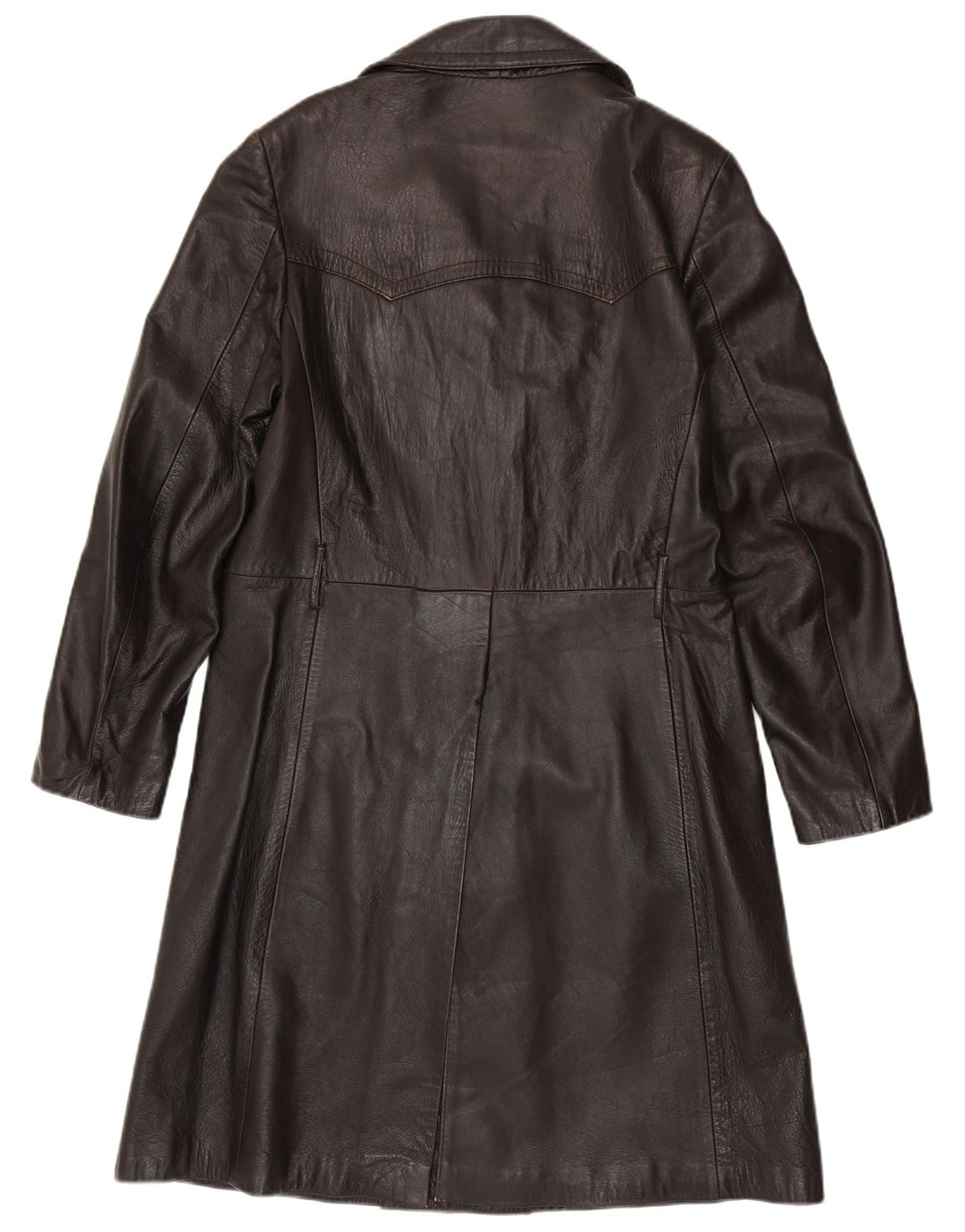 VINTAGE Manteau en cuir pour homme IT 50 Grand cuir marron