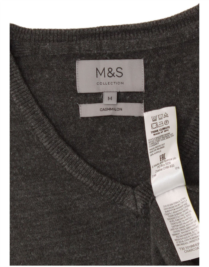 Marks & Spencer Pull Col V Homme Gris Moyen Acrylique