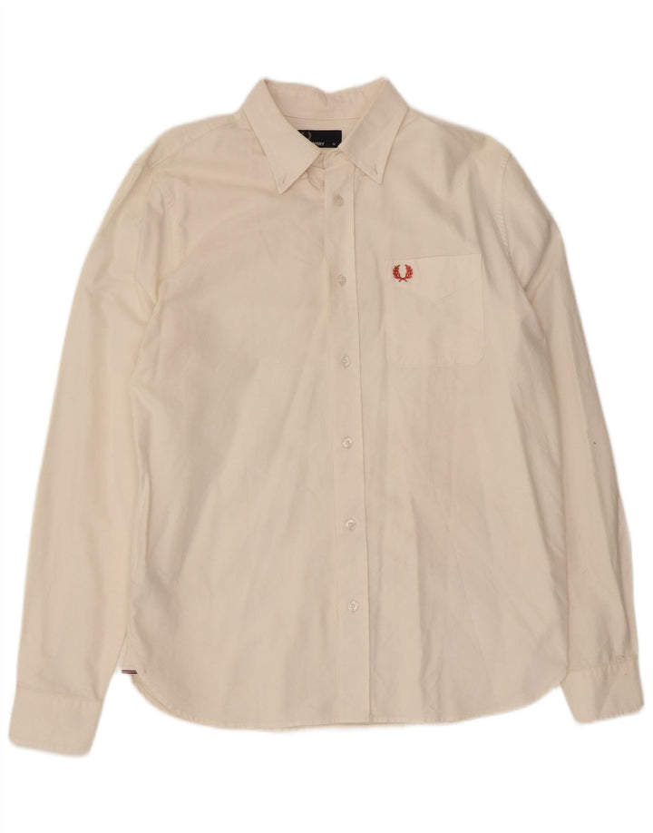Fred Perry Chemise Homme Blanc Moyen Coton