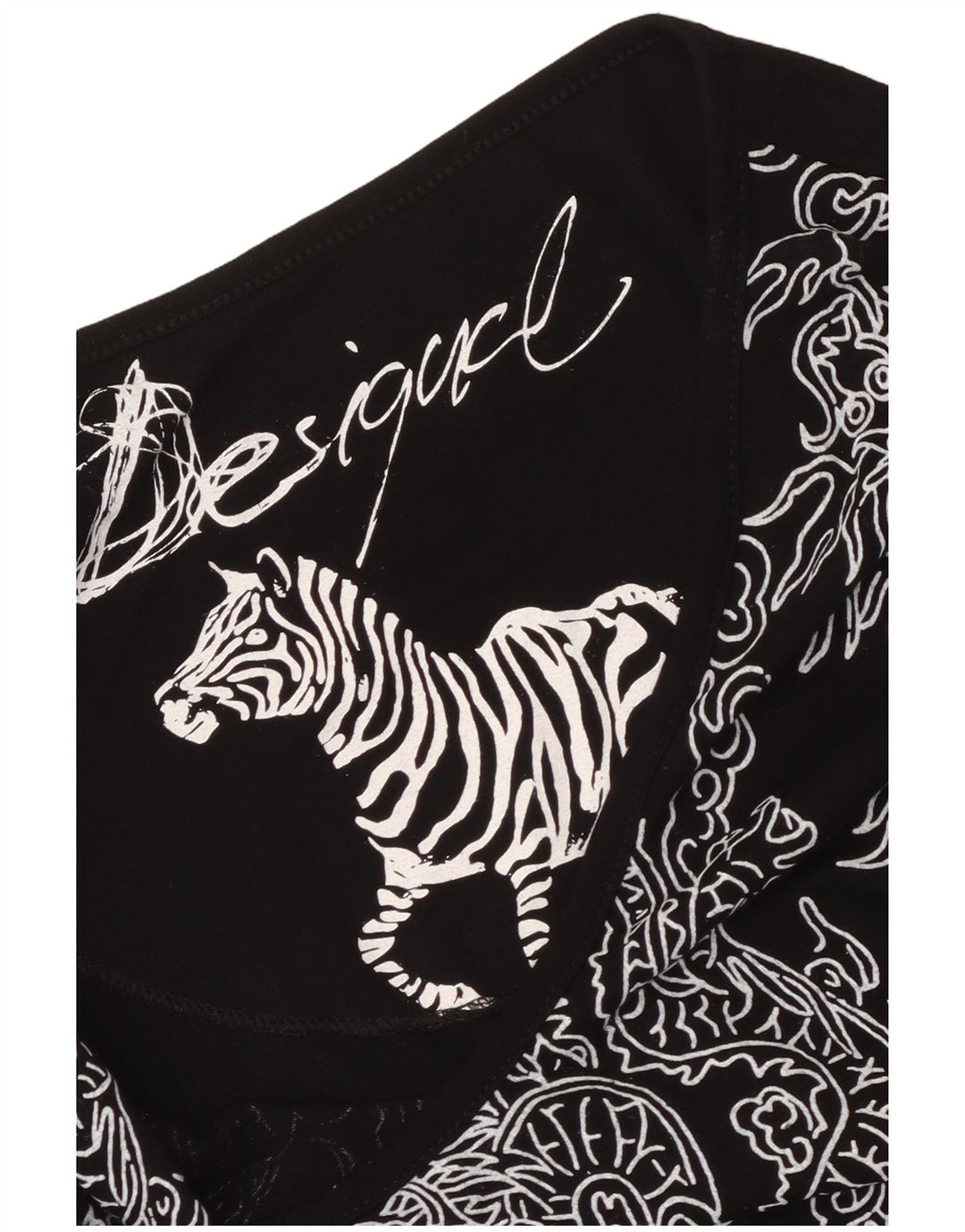 Desigual Robe trapèze à motif abstrait pour femme UK 6 XS Noir