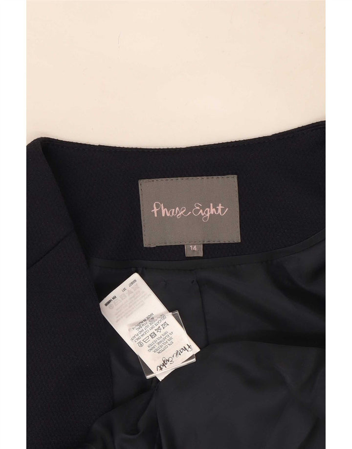 Phase Eight Veste Boléro Ouverte à Manches 3/4 pour Femme UK 14 Large Bleu Marine