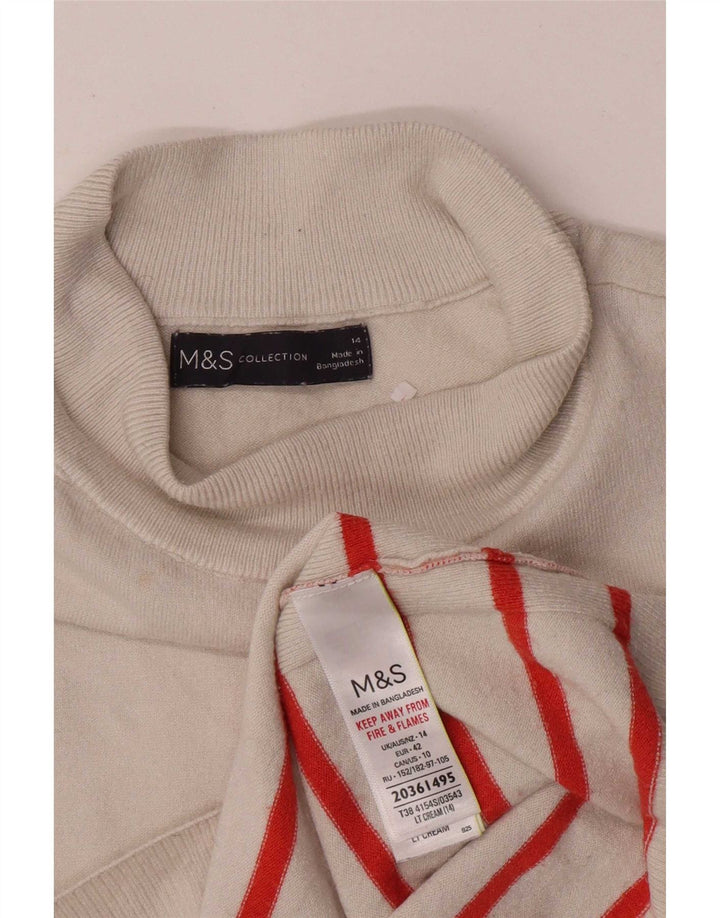 Marks & Spencer Débardeur pour femme UK 44 Viscose rayée beige moyen