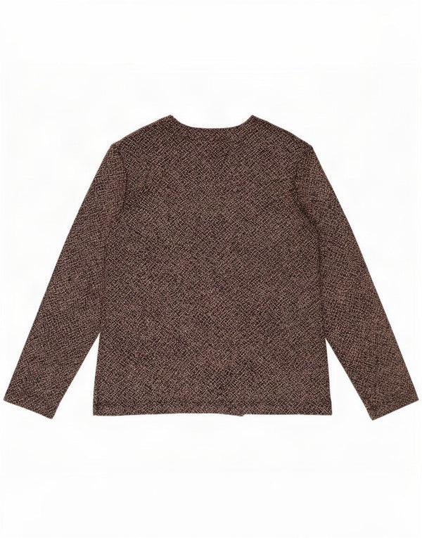 Ronni Nicole Veste blazer ouverte pour femme UK 12 Marron moyen moucheté