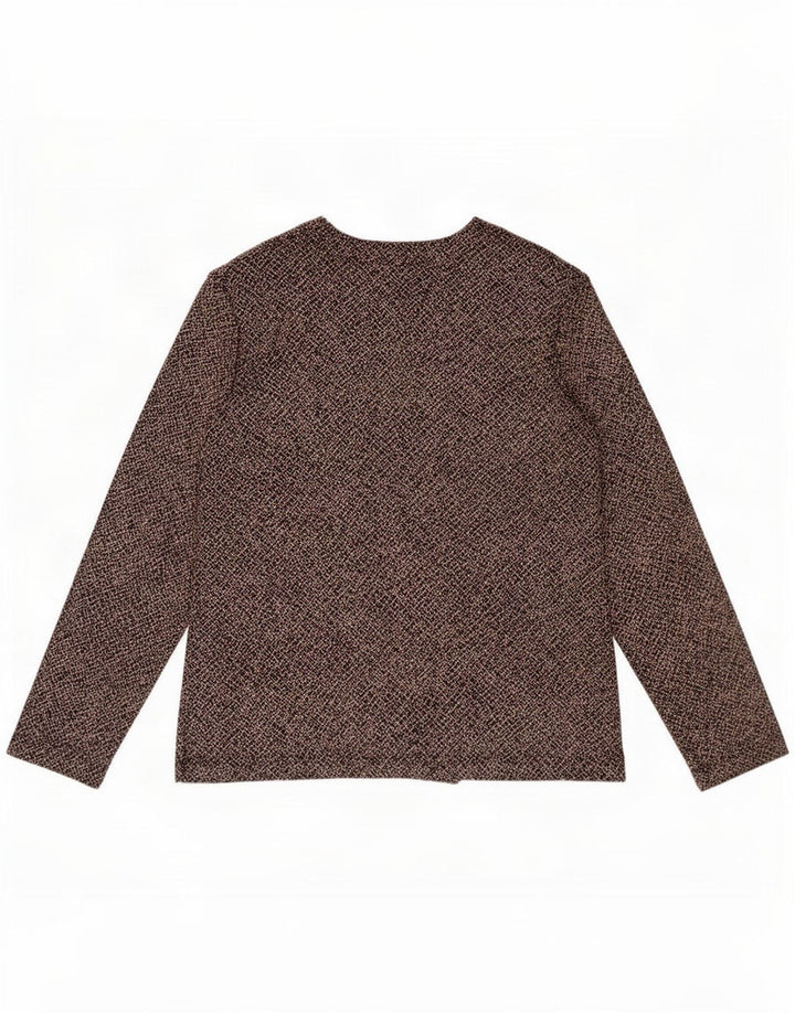 Ronni Nicole Veste blazer ouverte pour femme UK 12 Marron moyen moucheté