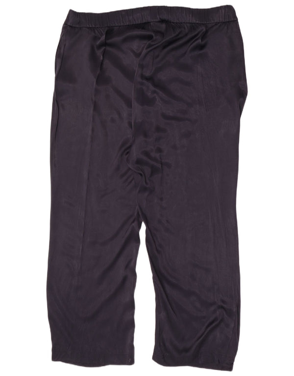 Marks & Spencer Pantalon décontracté taille haute pour femme UK 24 4XL W44 L30 Navy Bl