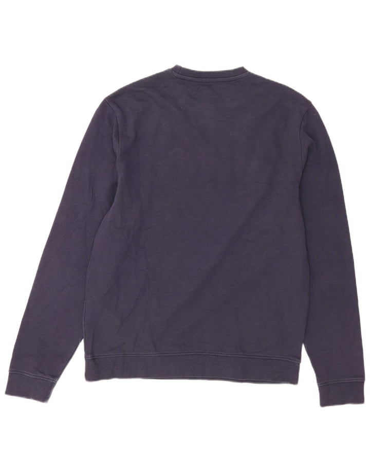 Guess Sweat-Shirt Graphique Homme Bleu Marine Moyen Coton