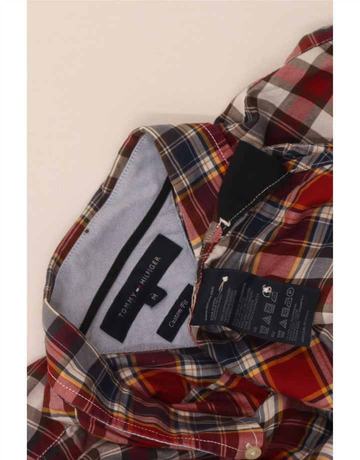 Tommy Hilfiger Chemise sur mesure pour homme en coton à carreaux rouge moyen
