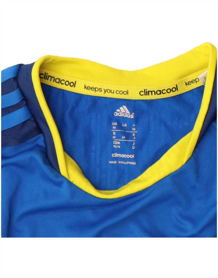 Adidas Homme Climacool T-Shirt Haut Bleu Moyen Colorblock Polyester