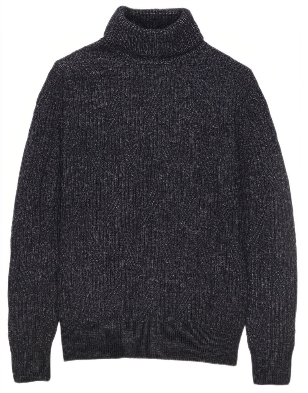Marks & Spencer Pull Col Roulé Homme Bleu Marine Moucheté