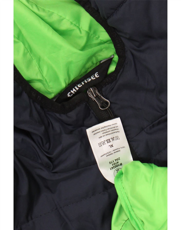 CHIEMSEE Veste matelassée à capuche pour homme UK 42 XL Bleu marine Polyester