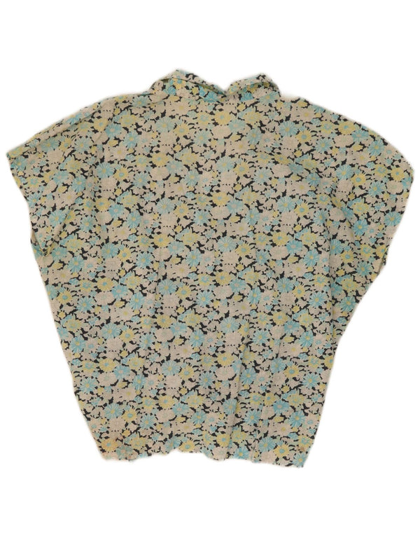 vintage Femme Loose Fit Chemise Blouse IT 44 Moyen Multicolore Floral