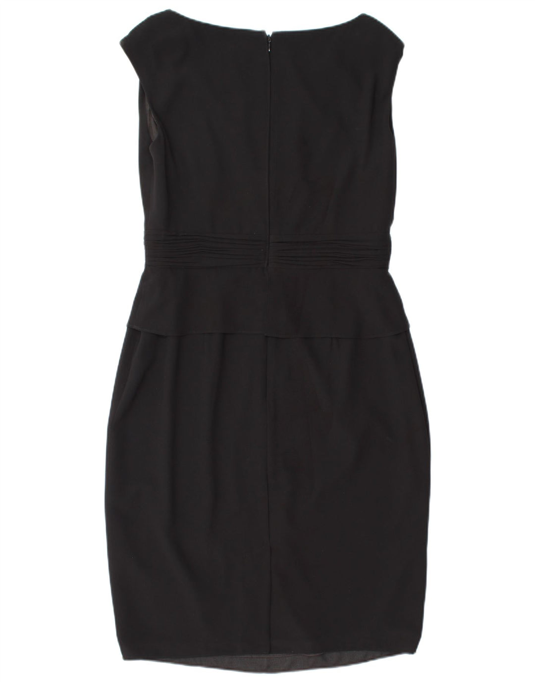 JACQUES VERT Robe péplum sans manches pour femme UK 12 Polyester noir moyen