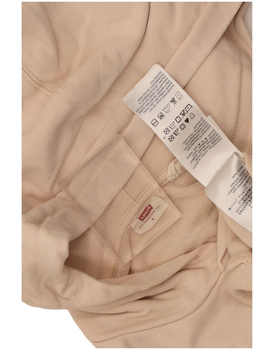 Levi's Pull à capuche pour homme en coton beige Small