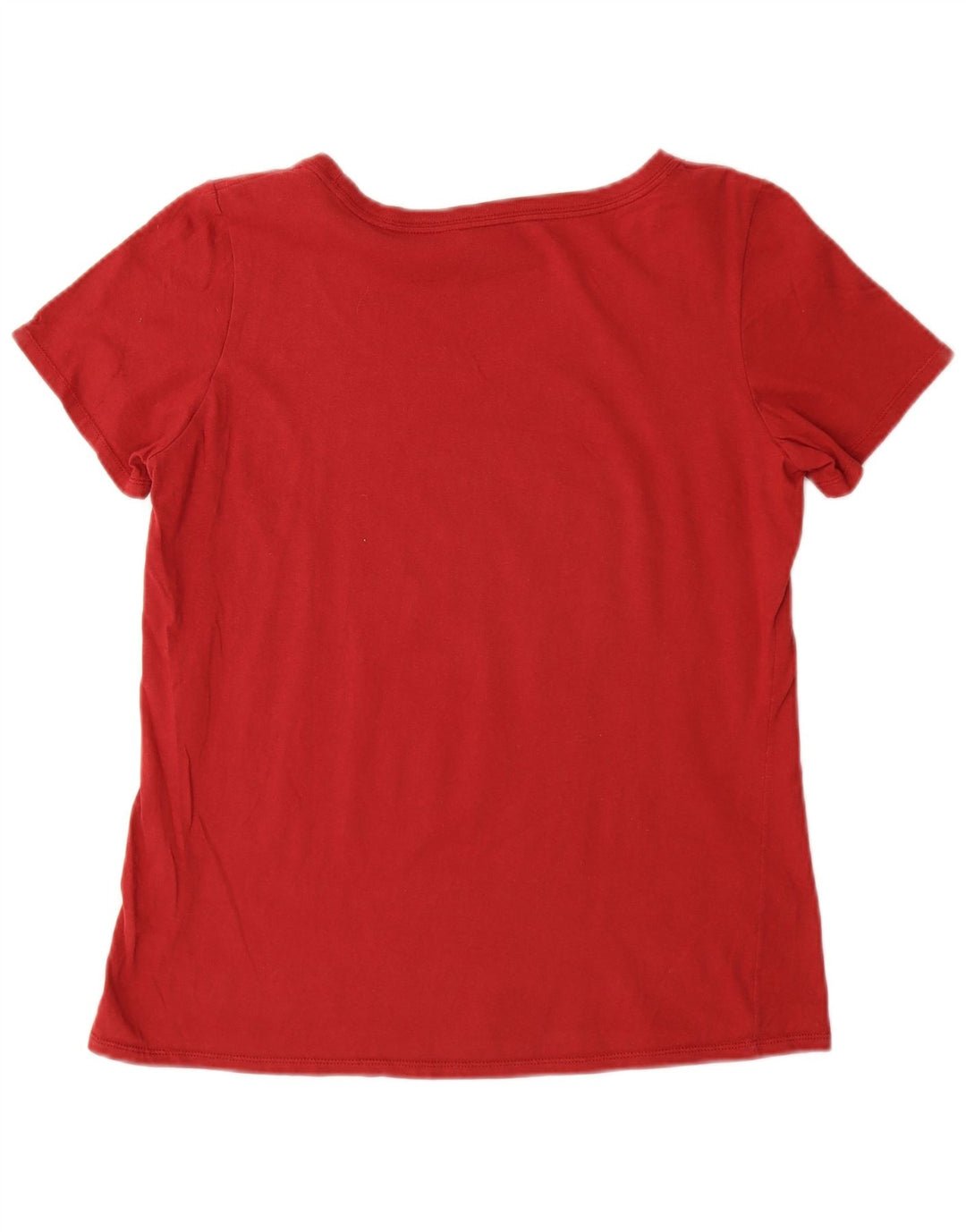 NIKE T-shirt graphique coupe athlétique pour femme UK 14 en coton rouge moyen
