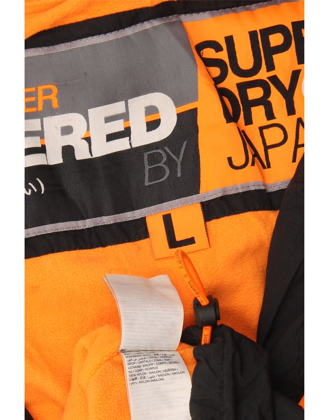 Superdry Veste coupe-vent pour femme UK 16 Large Noir Nylon