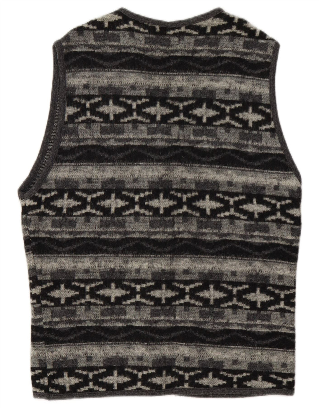 Alcatraz Pull Cardigan sans Manches Homme Petit Gris Géométrique