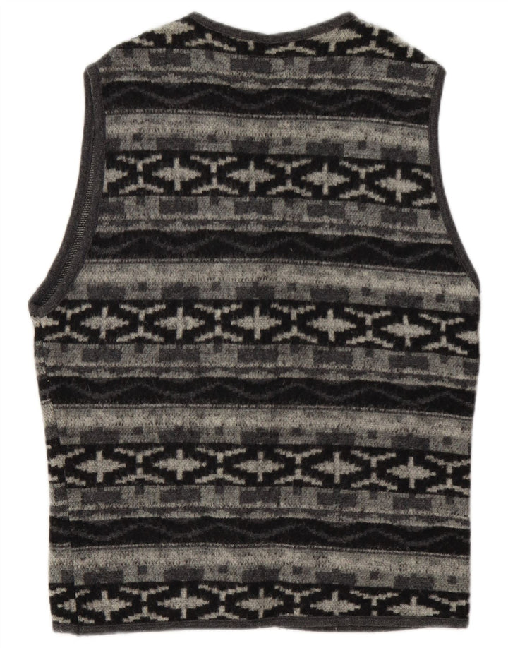 Alcatraz Pull Cardigan sans Manches Homme Petit Gris Géométrique